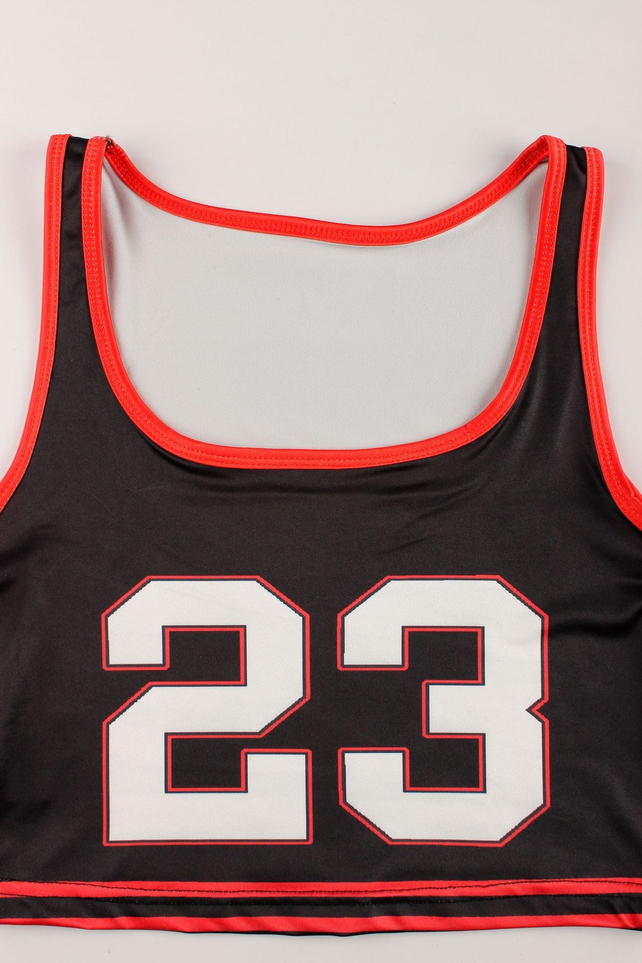 Color Contrast Printed Slim Fit Sexy Sports Vest & Drawstring Shorts Two Piece Set | noémi