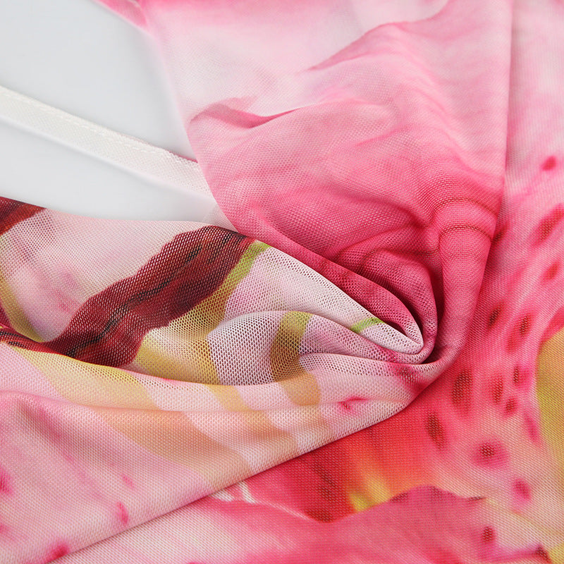 Floral One Shoulder Pleated Dress | Crossbody Ring | noémi