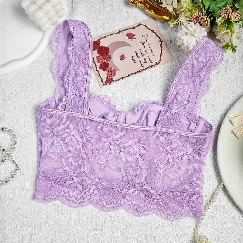 Lace Embroidered Hollow Out Vest with Steel Ring and Beauty Back Sling | noémi