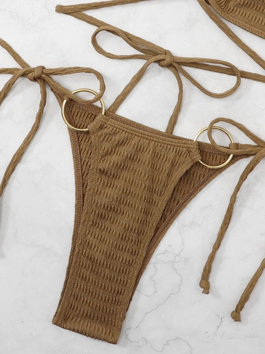 Womens Bikini Set | Solid Color Tie Detail | noémi