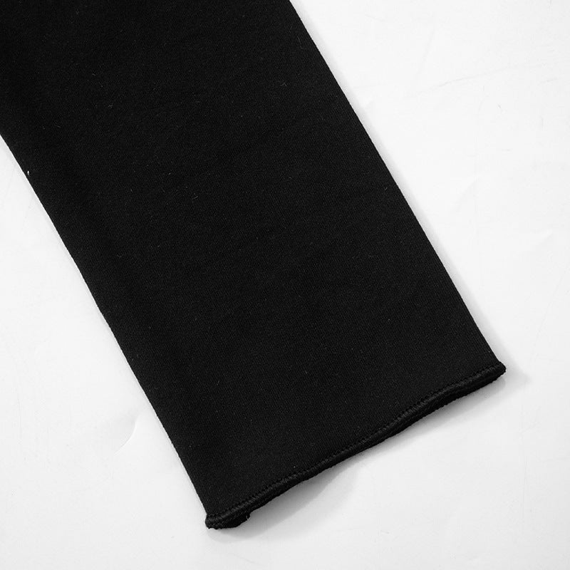 Women Deep V Neck Long Sleeve Waist Fitted High Slit Dress | noémi