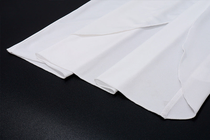 Two Piece Set | Lace Up Crop Top Pleated Slit Skirt | Low Waist | noémi