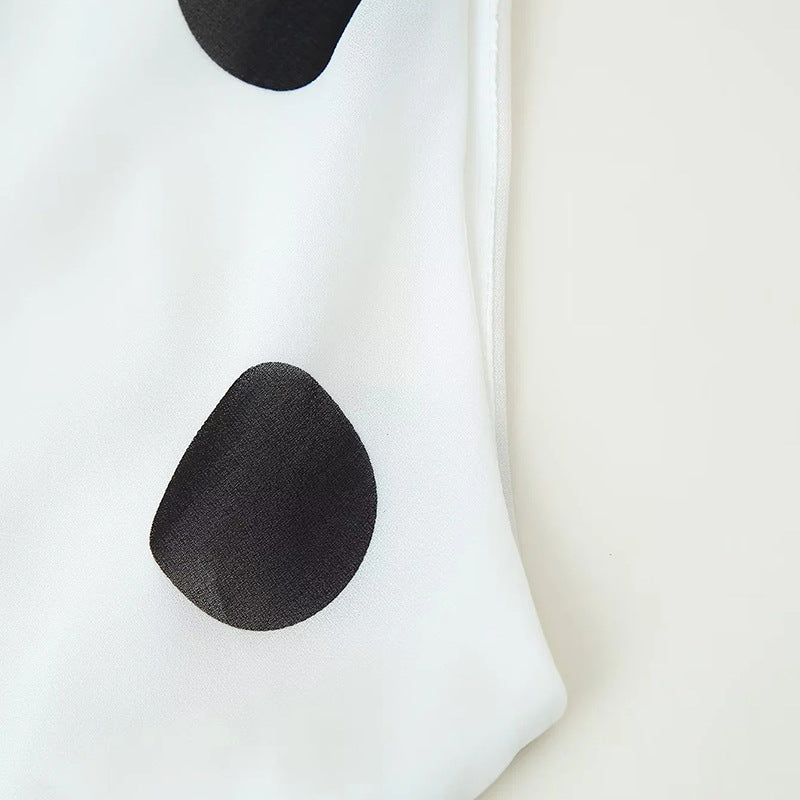 Polka Dot Summer Set | Halter Crop Top with High Waist Flounced Skirt | noémi