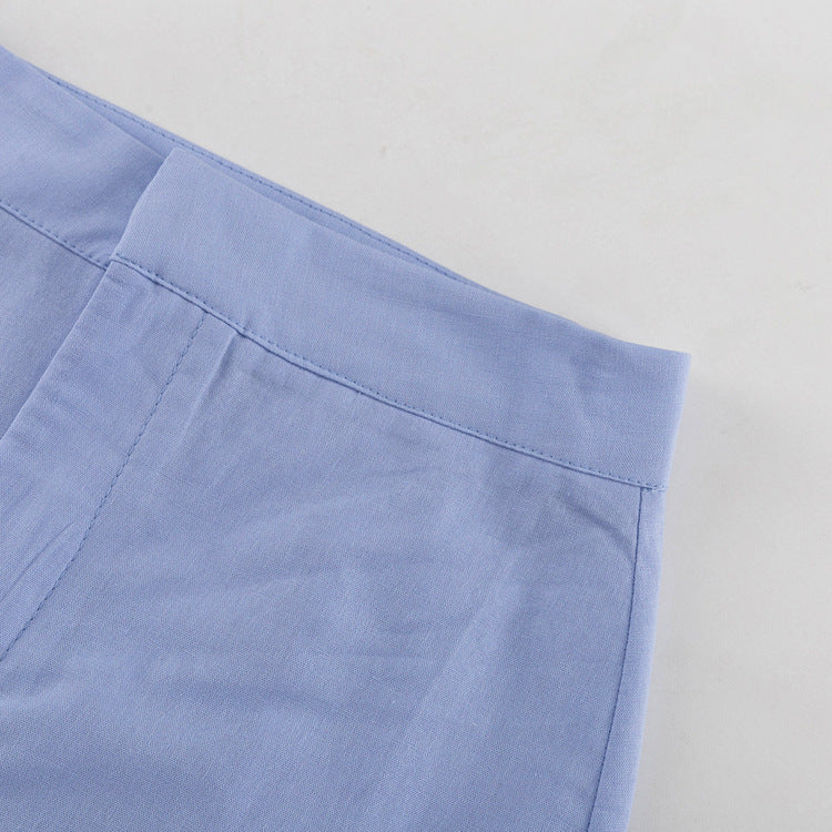 Womens Cotton Split Skirt & Collared Cardigan Two Piece | noémi