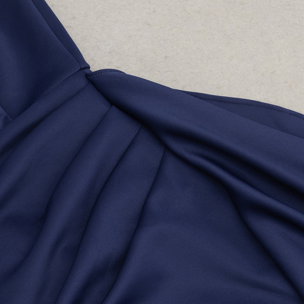 Womens Off Shoulder Ruffled Maxi Dress | Slim Fit, Feather Trim Detail | noémi