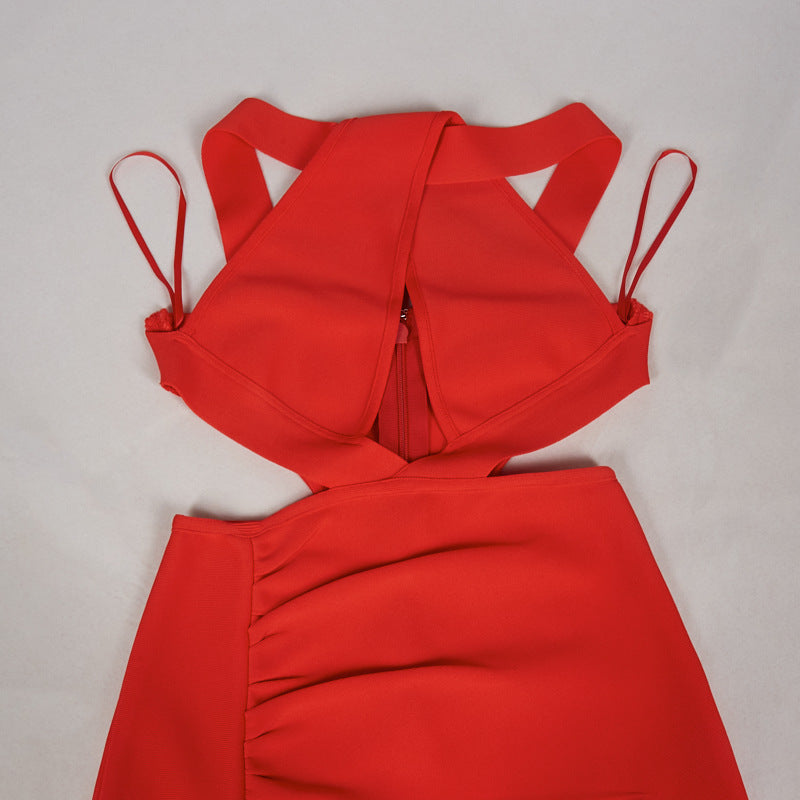 Womens Retro Sheath Red Fitted Dress | noémi