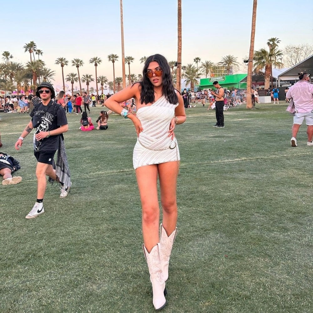 Womens Knitted Dress with Shoulder Cutout and Stitch Detailing | noémi