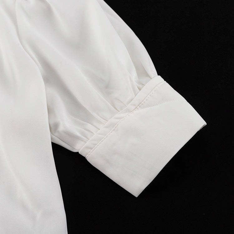 Satin TwoPiece Set | HighGrade Skirt & Round Neck Short Sleeve Cardigan Top | noémi