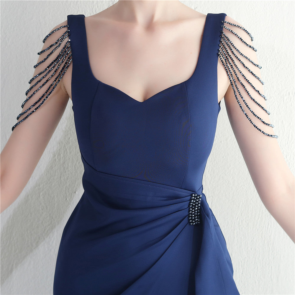 Beaded Craft Gown | Long Slit Dress | noémi