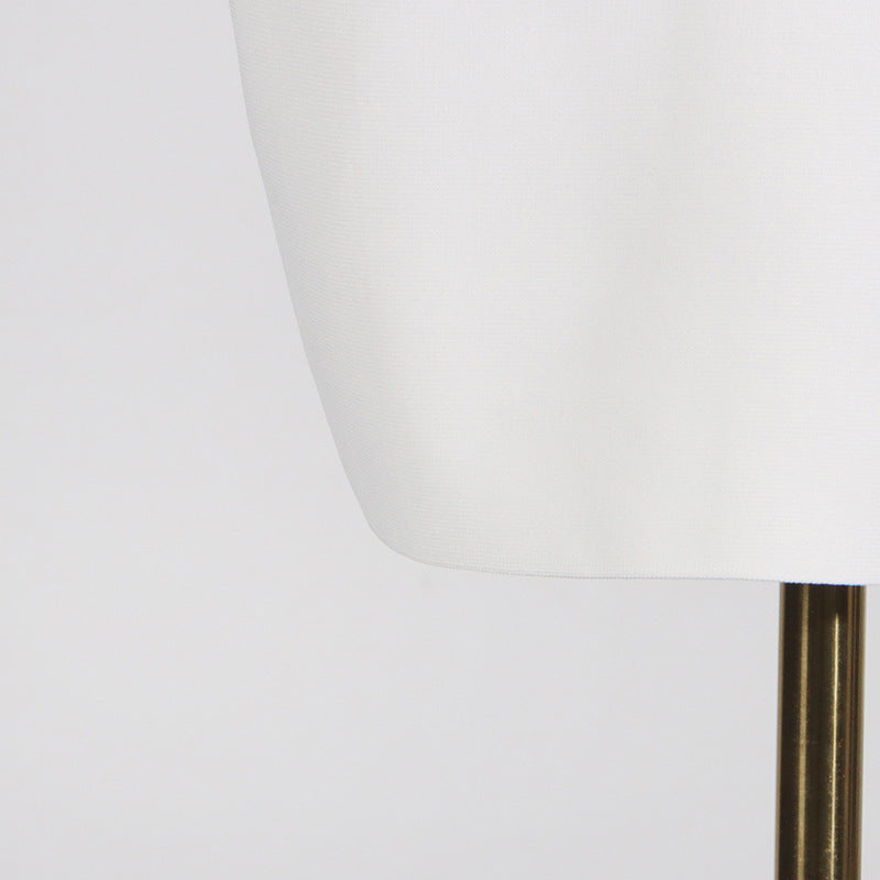 White Rhinestone Mini Dress | Sleeveless Tube Top Backless Dress | noémi