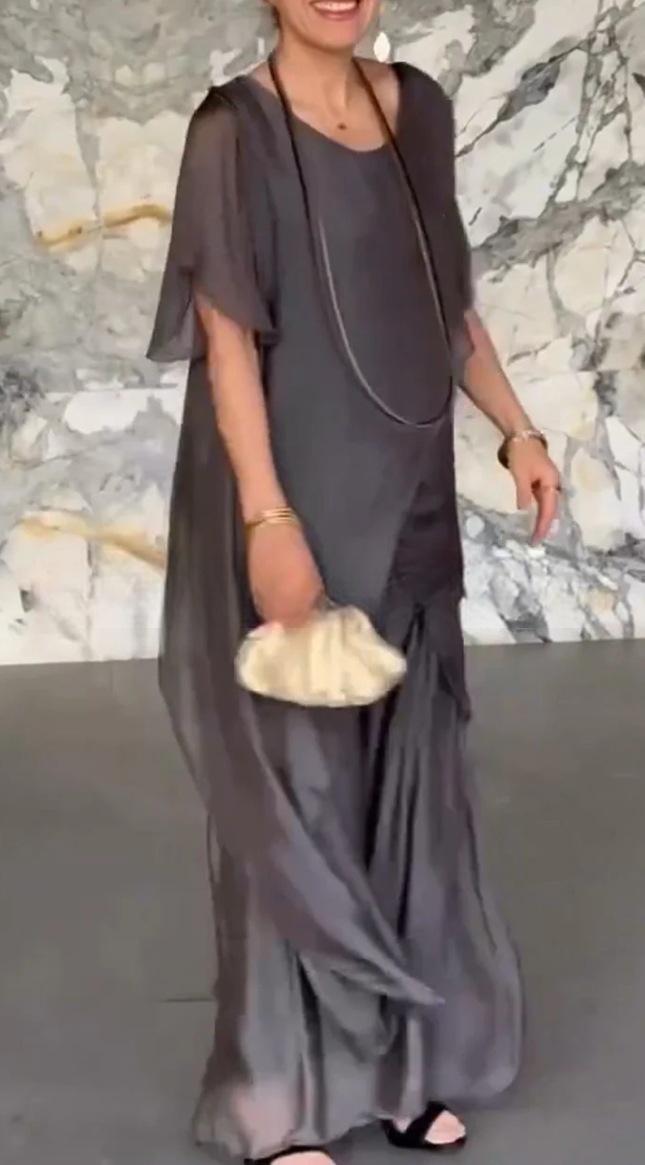 2 Piece Set for Women | Layered Top & Wide Leg Pants | noémi