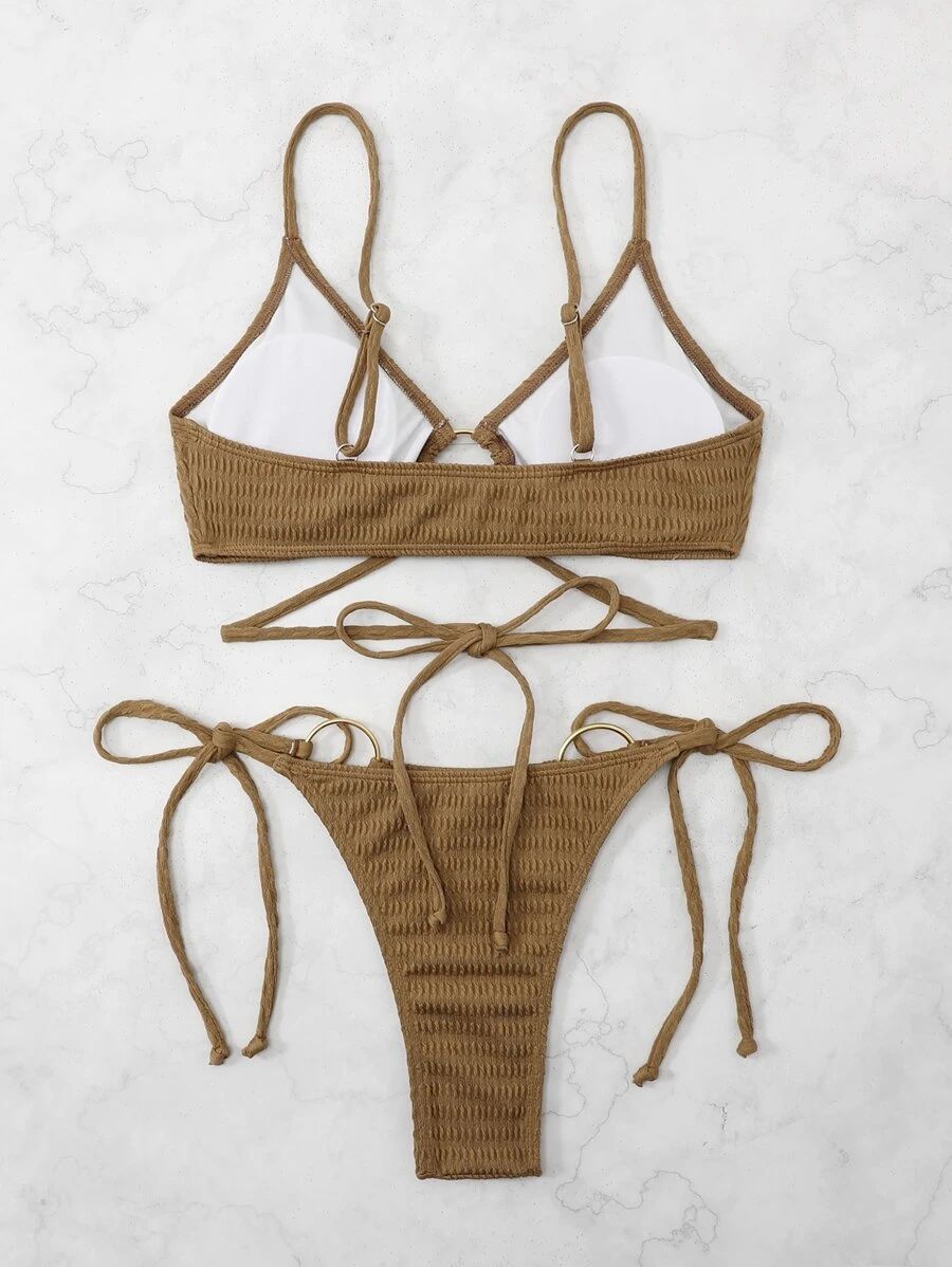 Womens Bikini Set | Solid Color Tie Detail | noémi