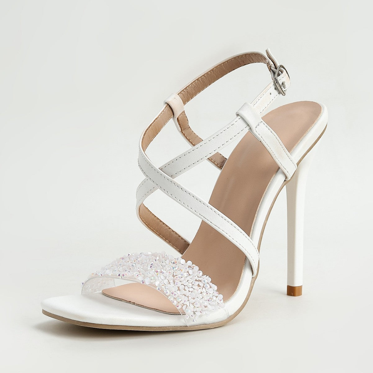 Women's Rhinestone Ankle Strap Stiletto Heels | noémi