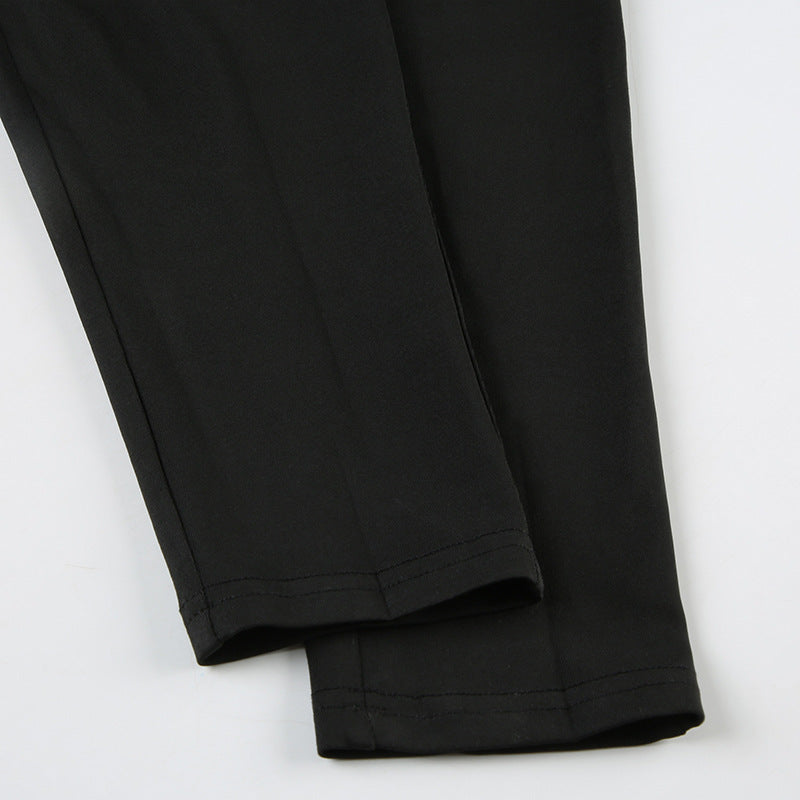 Metal Tube Stitching Hollow Out Cutout Jumpsuit | Tight Skinny One Piece Trousers | noémi