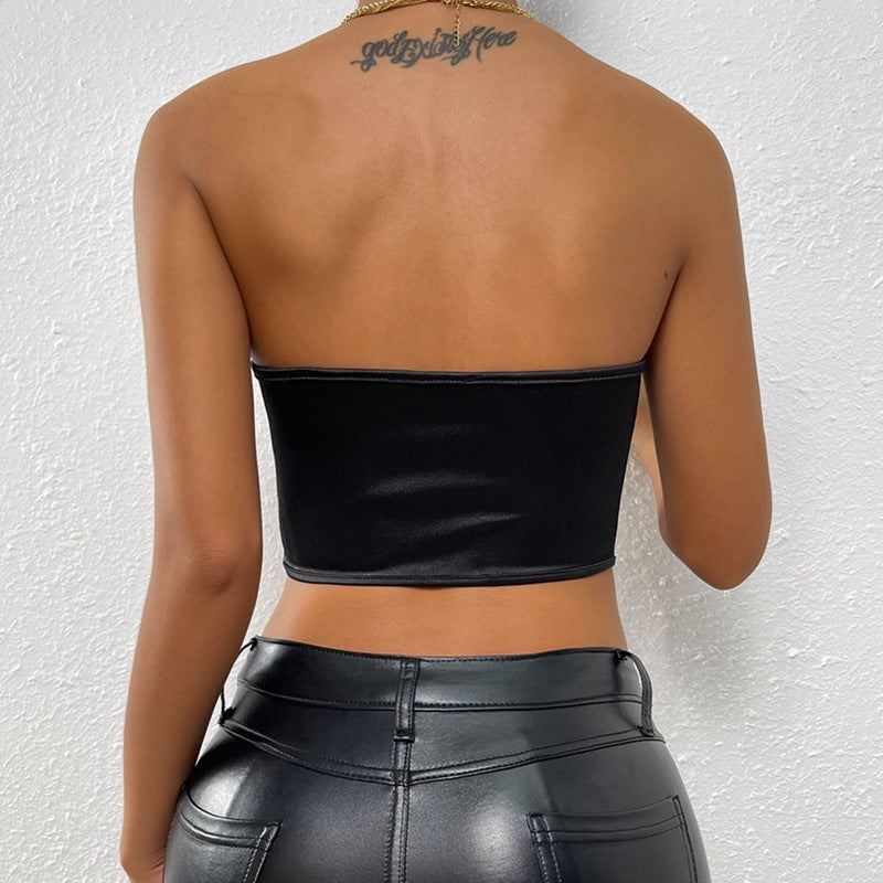 Diamond Tube Top | Backless Wrapped Boned Corset Bandana Crop Vest | noémi