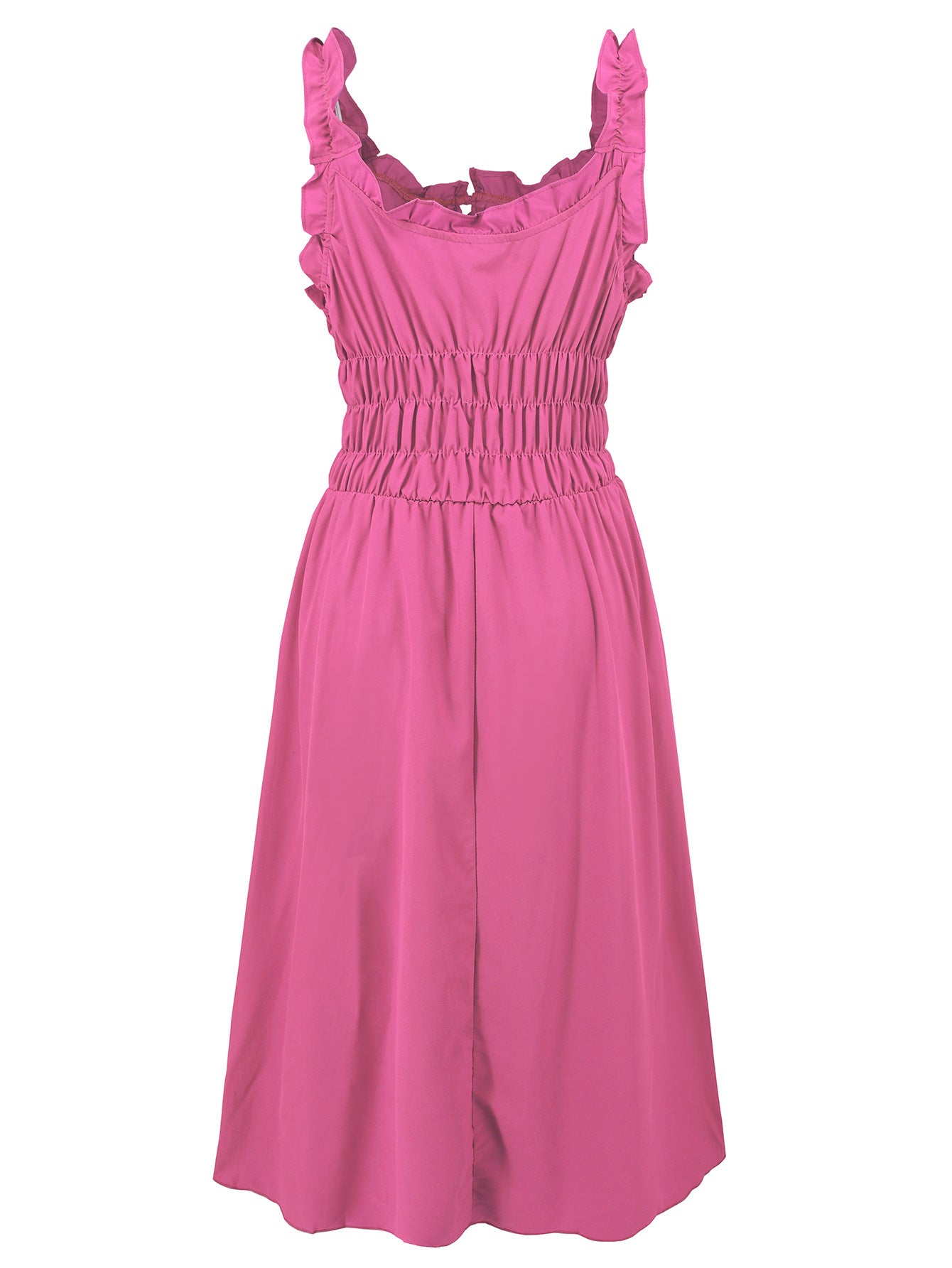 Womens Solid Color Waist Strap Fitted Dress | noémi