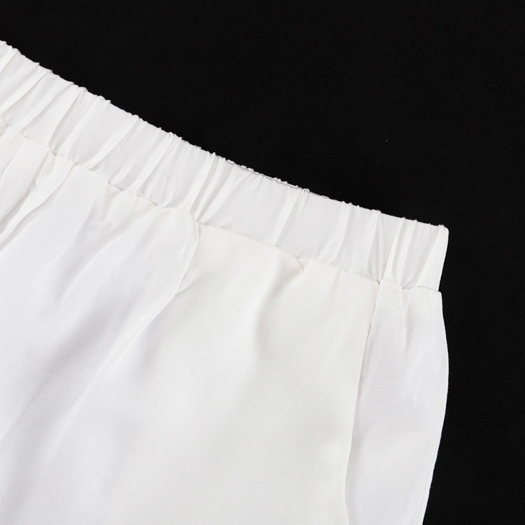 Womens Halter Lace Up Sleeveless Top High Waist Shorts Two Piece Set | noémi