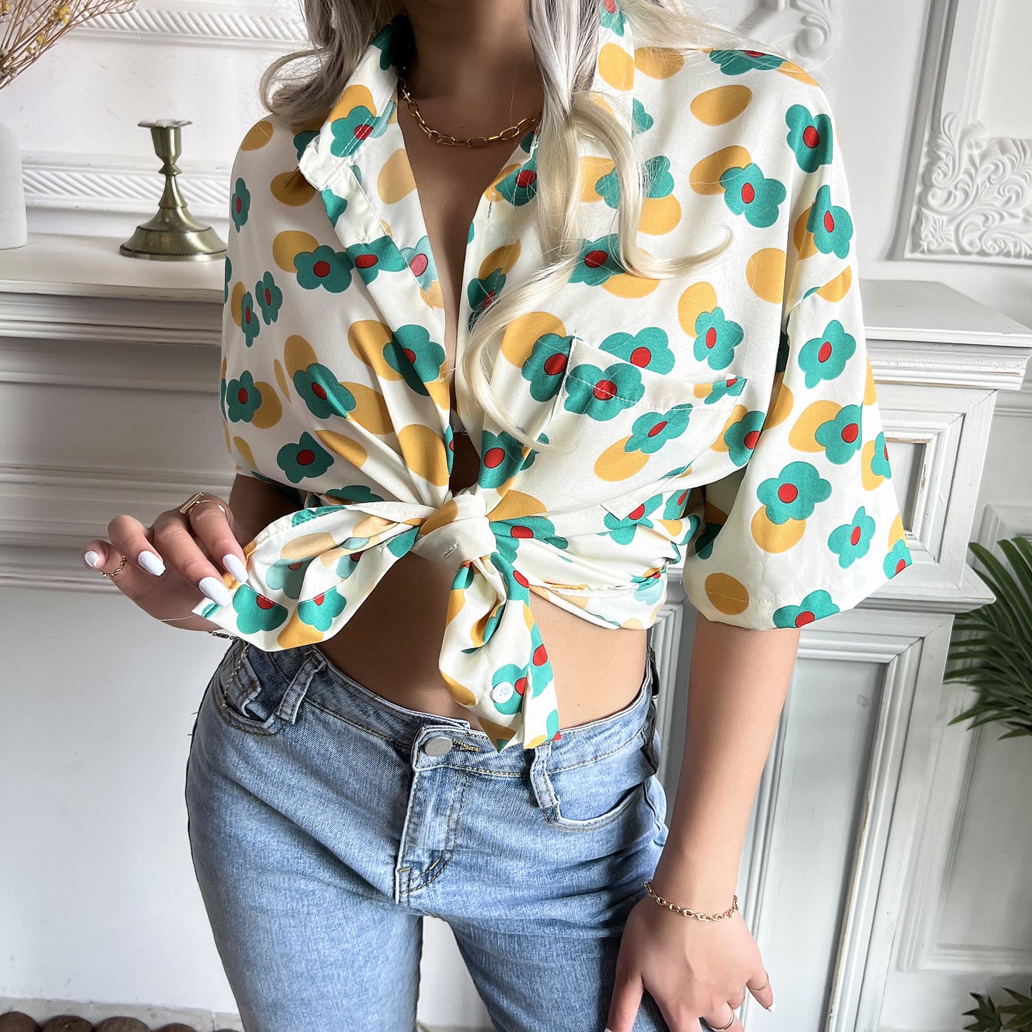 Womens Luxe Black Silk Dress | Printed Shirts | Ruffle Hem | noémi