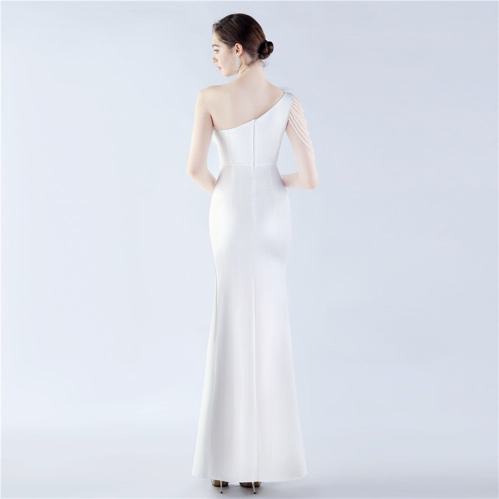 Beaded Ostrich Feather Dress | noémi