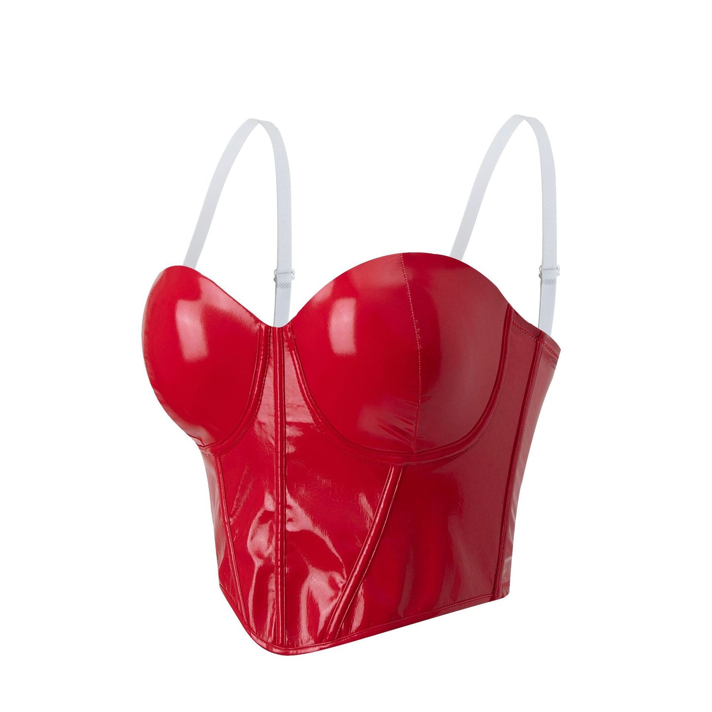 Womens Faux Leather Sling Shapewear Vest | noémi