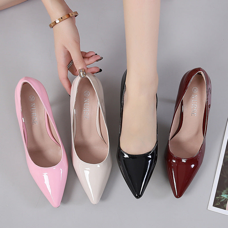 Stiletto Heels | Patent Leather Pointed Toe Pumps for Women | noémi
