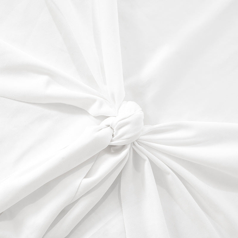 Elegant White Halter Bodycon Dress | Sleeveless Summer Dress | noémi