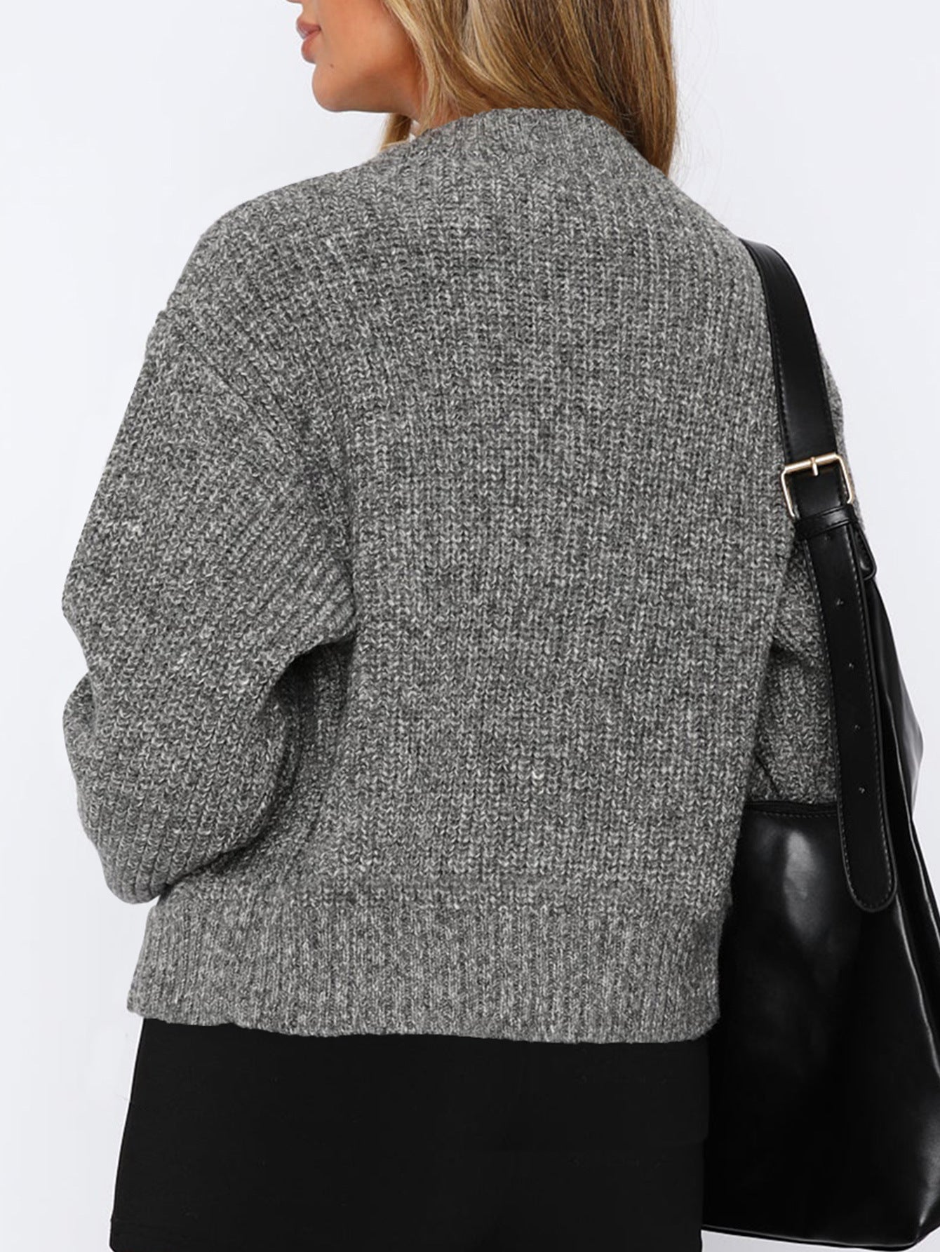 Womens Cozy Zip Up Knit Sweater | Long Sleeve Wool Blend Cardigan | noémi