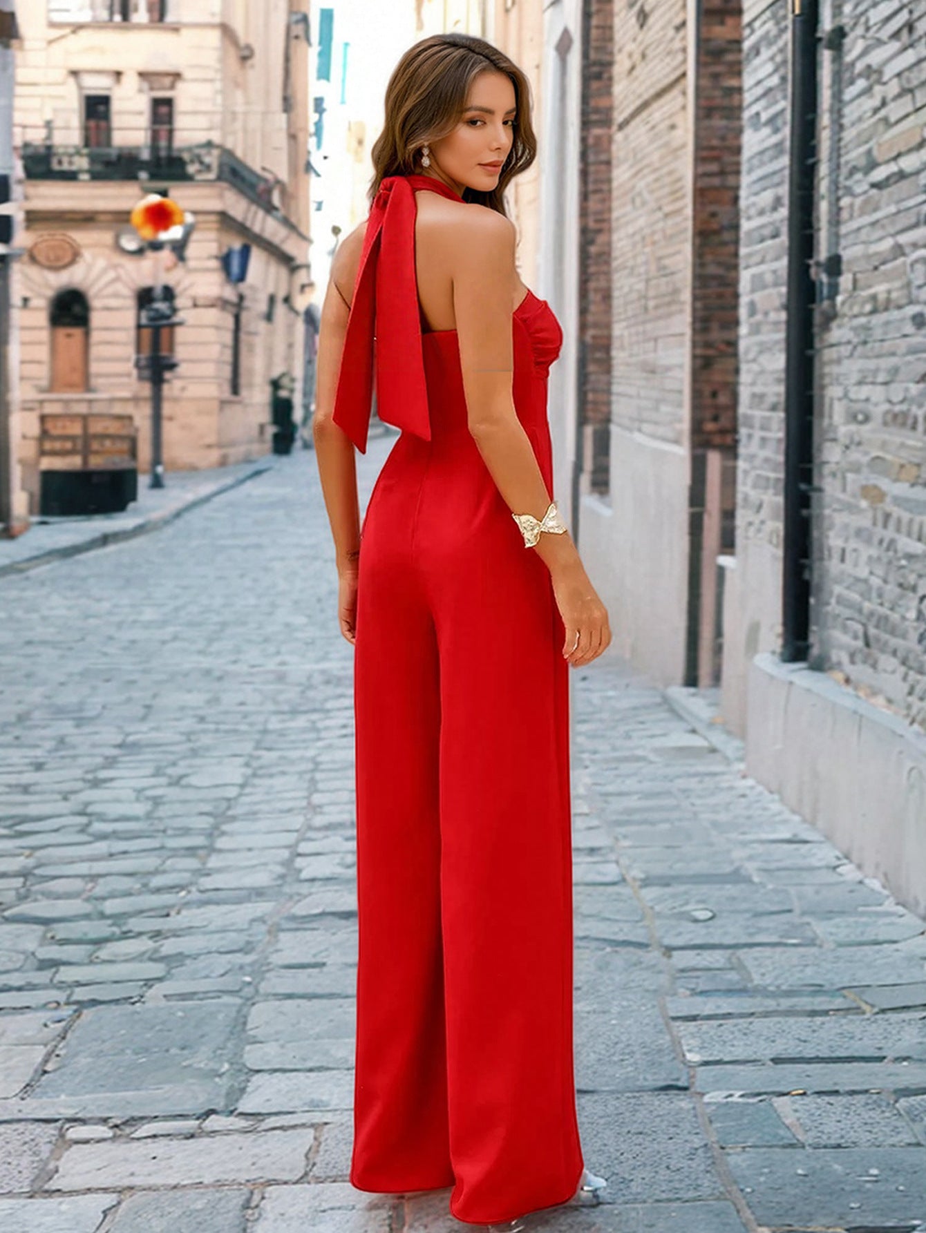 Women’s Sexy Halter Jumpsuit | Summer Tube Top, Slim Fit, Straight Leg Pants | noémi