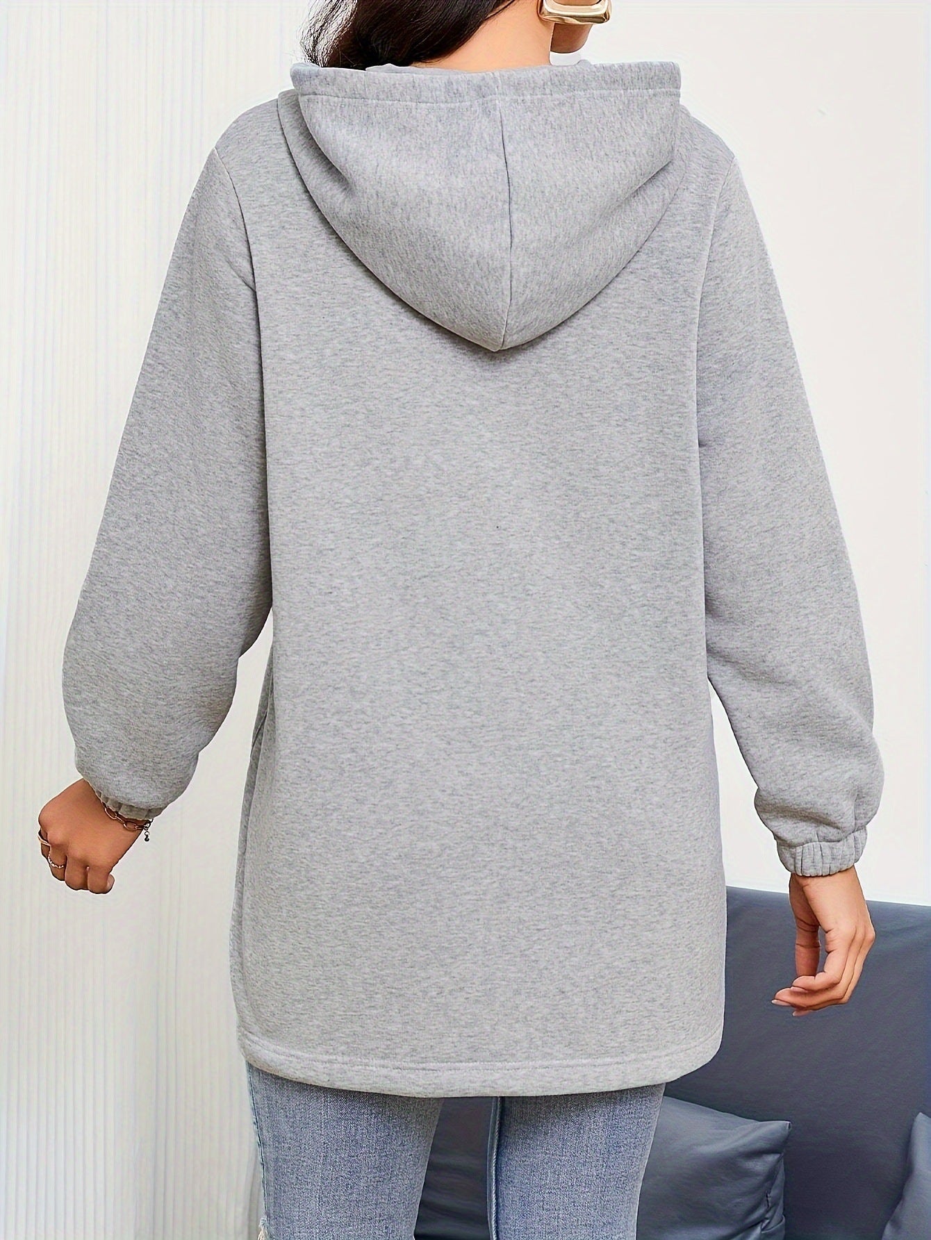 Half Zip Hoodie | Oversized Fleece Sweatshirt for Women | Casual Layer with Pockets Hood | noémi