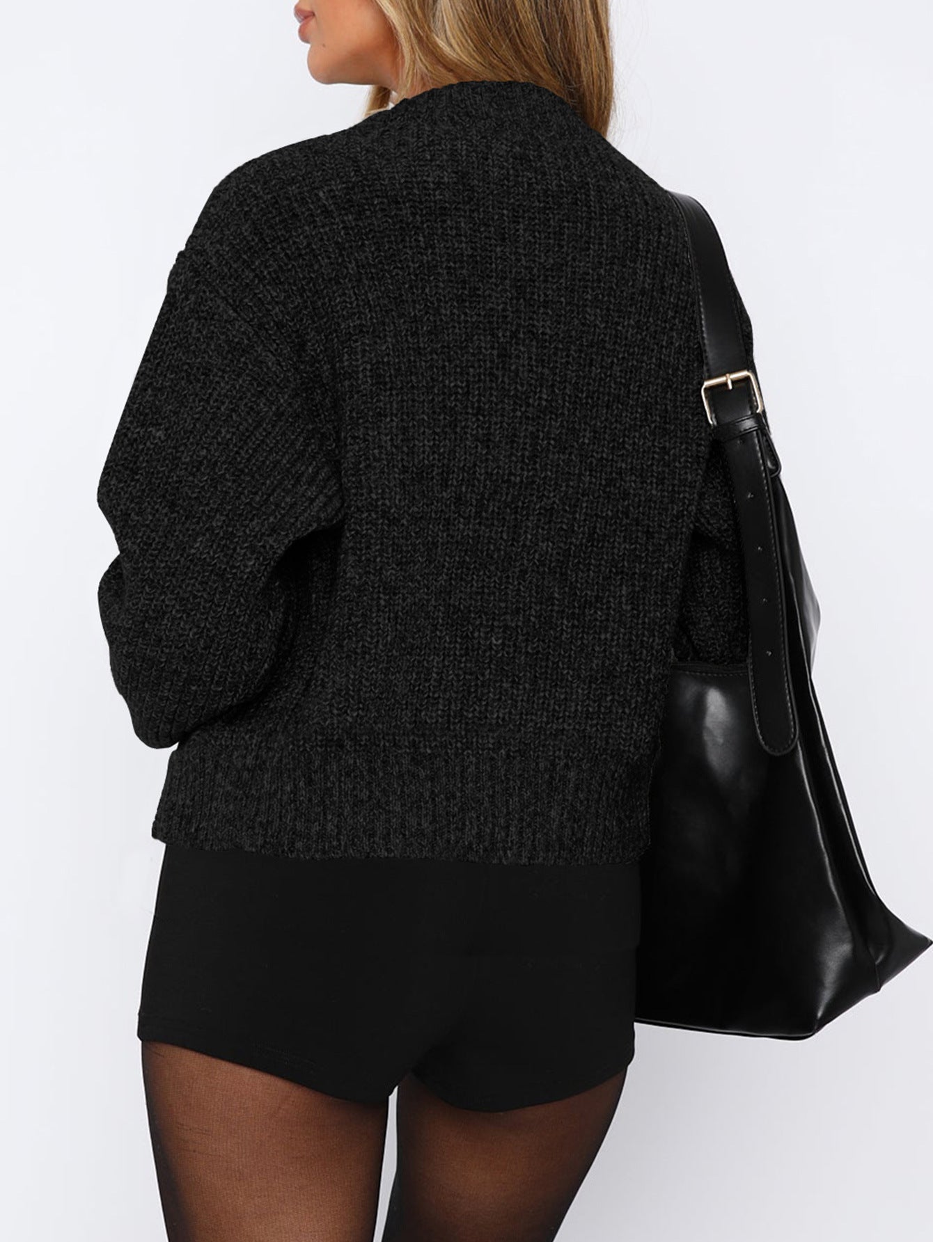 Womens Cozy Zip Up Knit Sweater | Long Sleeve Wool Blend Cardigan | noémi