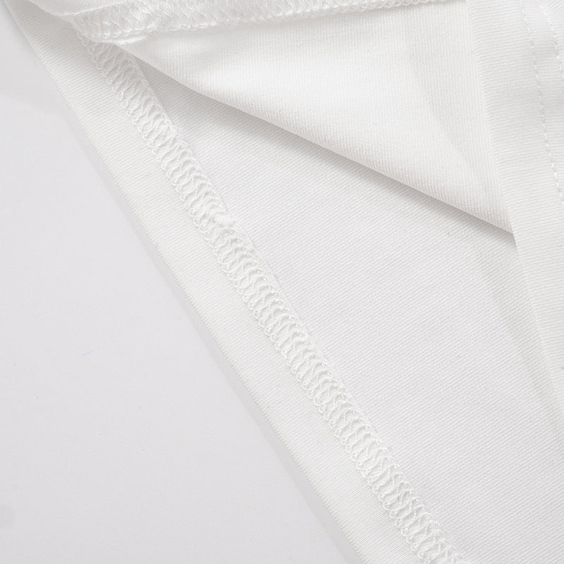 Backless Turtleneck Sleeveless Top | White Summer Halter Style | noémi