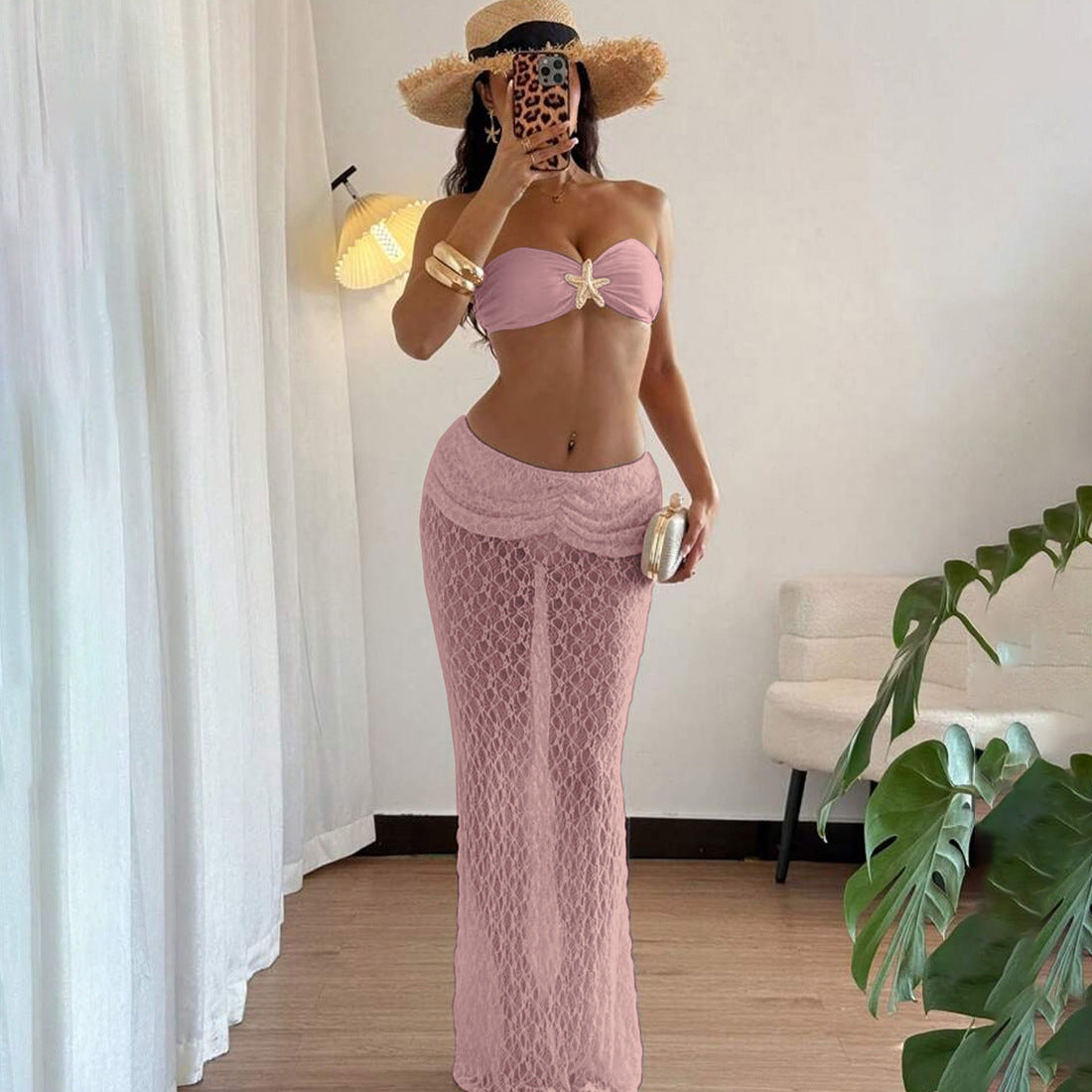Two Piece Lace Set | Tube Top & Maxi Skirt for Women | noémi