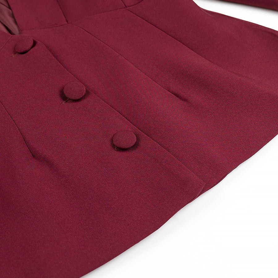 V Neck Blazer Top Long Pants Set | noémi