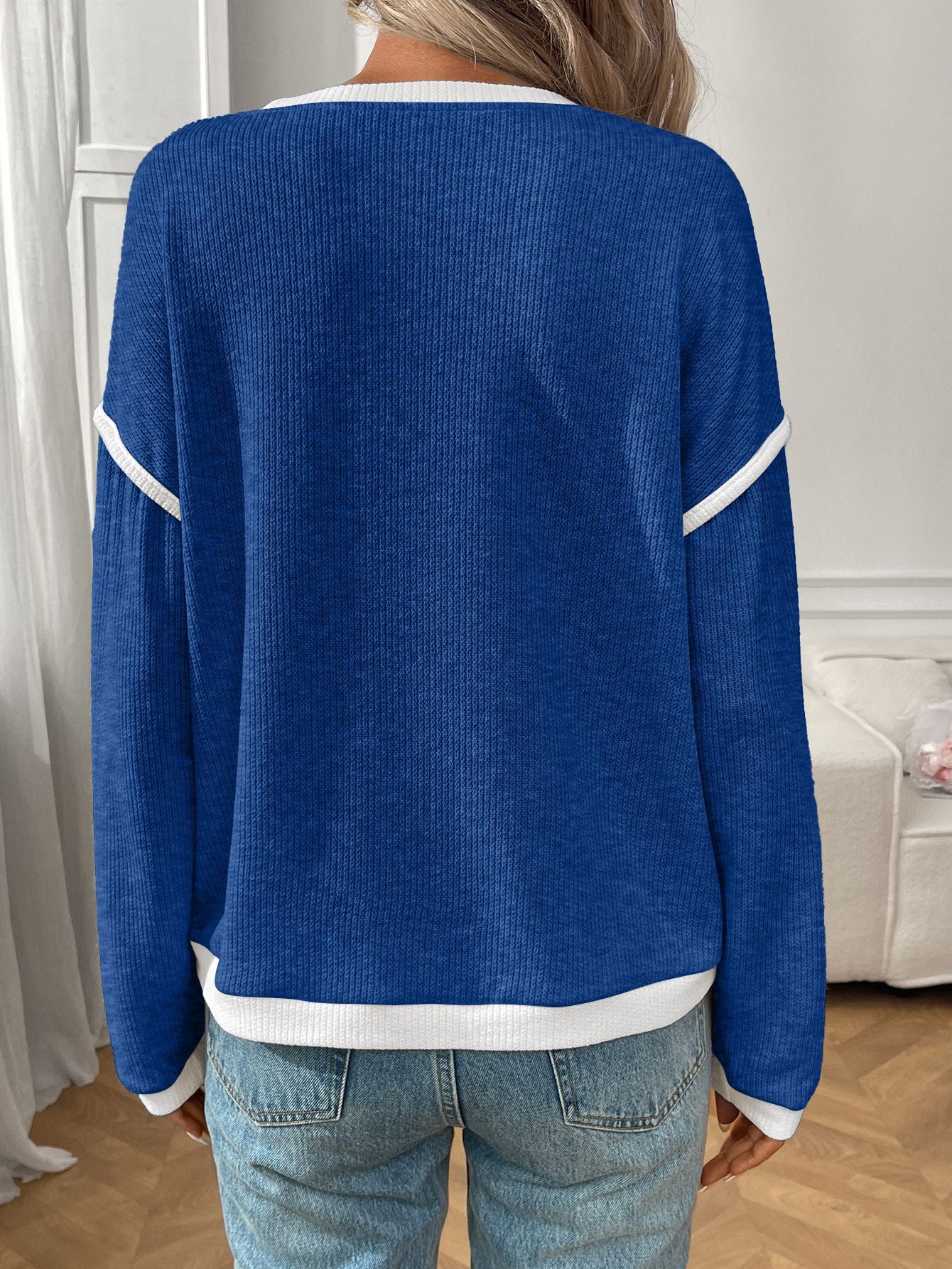 Womens Cozy Knit Pullover | Long Sleeve Crewneck Sweater Top | noémi