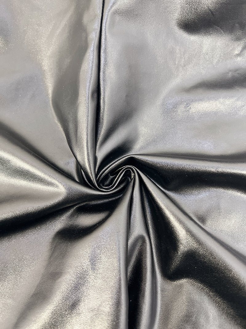 Womens Faux Leather Sleeveless Sheath Dress with Stand Collar Lace Up Waist | noémi