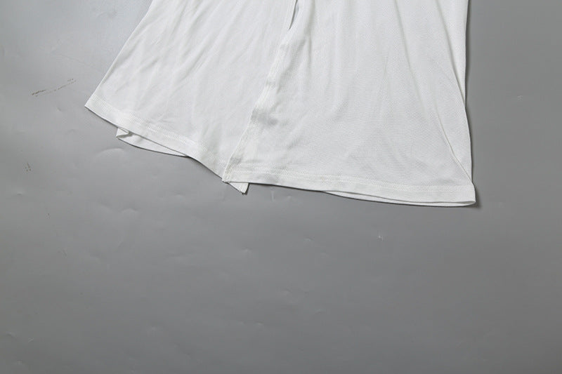 Summer Halter Backless Pleated Sheath Dress | Contrast Color, Slim Fit | noémi