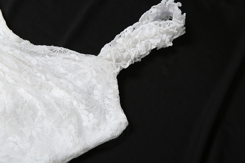 Solid Color High Waist Maxi Dress with Suspenders and Slim Fit | noémi