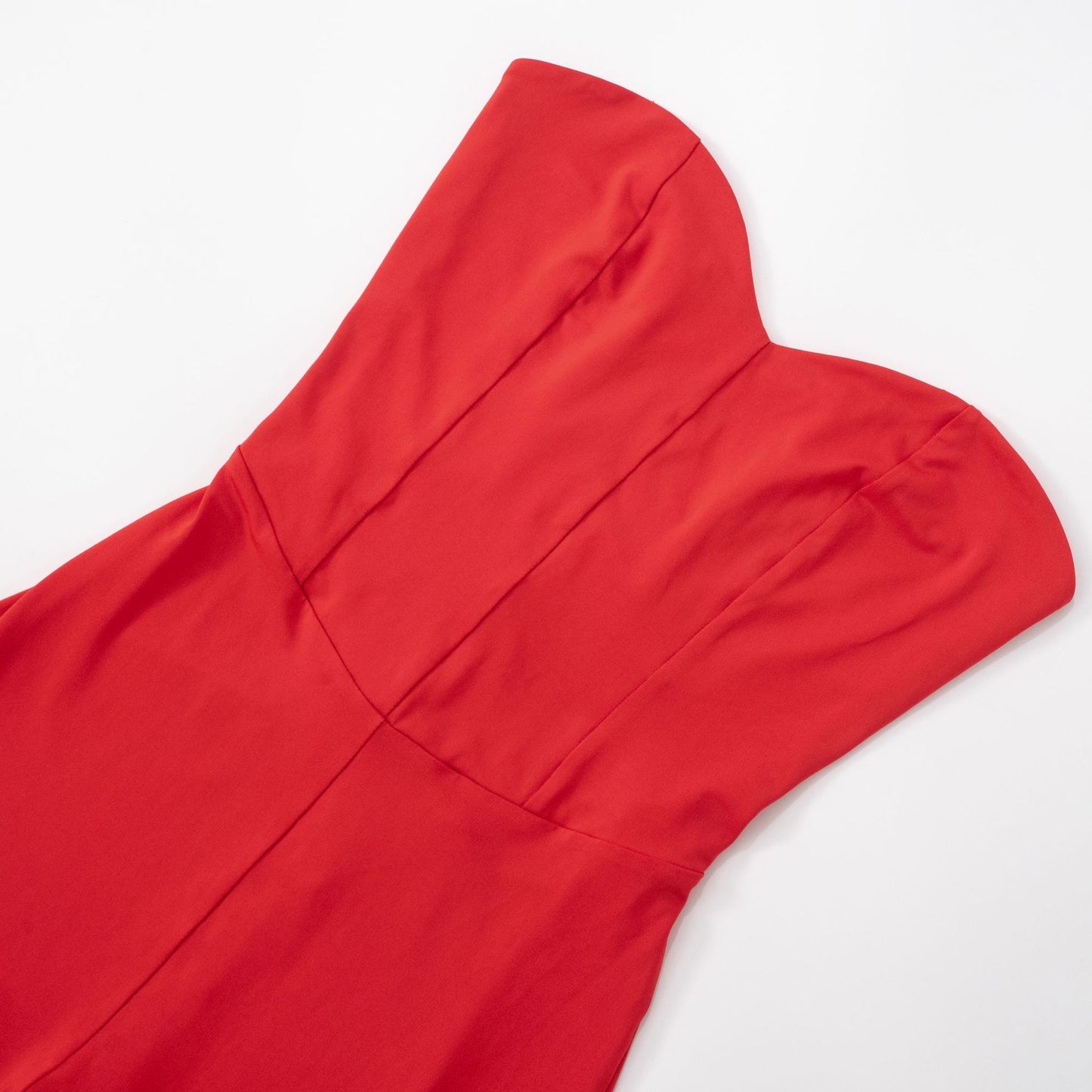 Backless LaceUp Tube Top Jumpsuit | Solid Color Sheath with Cutout & Slight Flared Legs | noémi