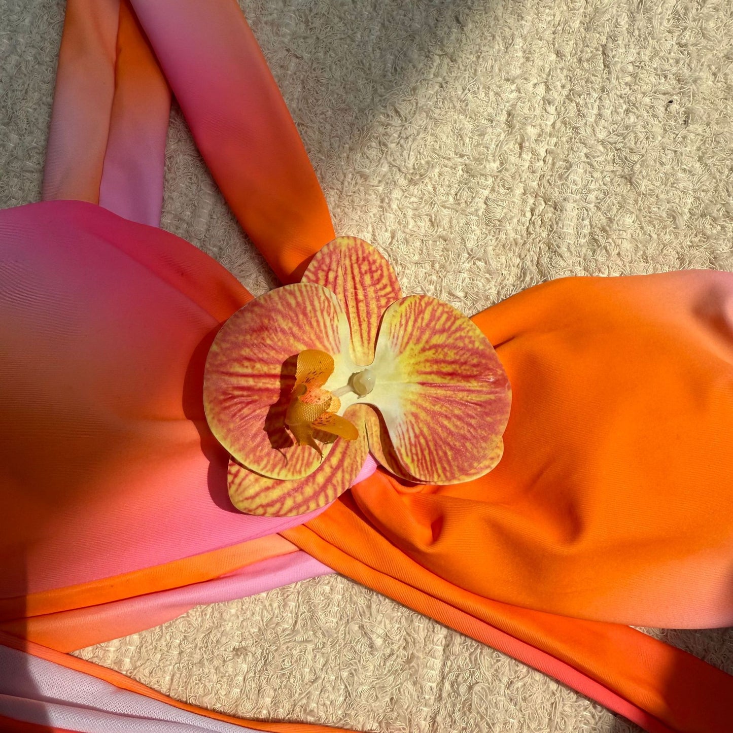 Gradient Print Corsage High Waist Split Bikini Swimwear for Women | noémi