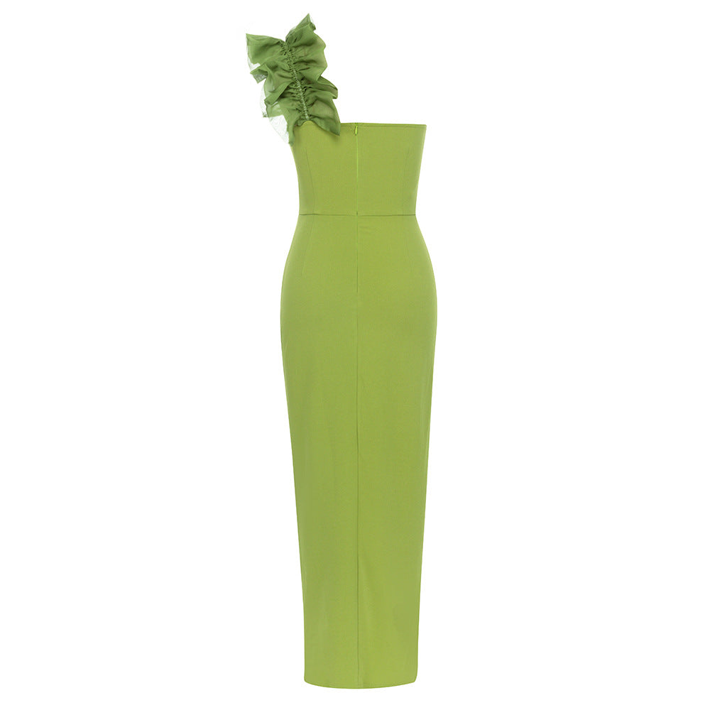 Green One Shoulder Bodycon Dress | noémi
