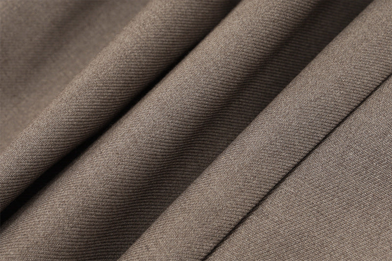 Strapless Belted Pleated Mini Dress | Taupe Dress | noémi