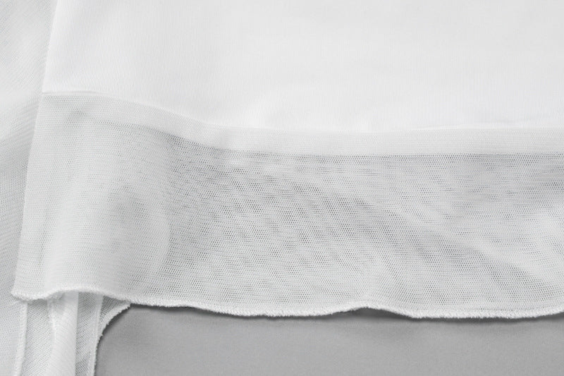 Wrapped Chest Lace Stitch Mid Length Split Dress | noémi