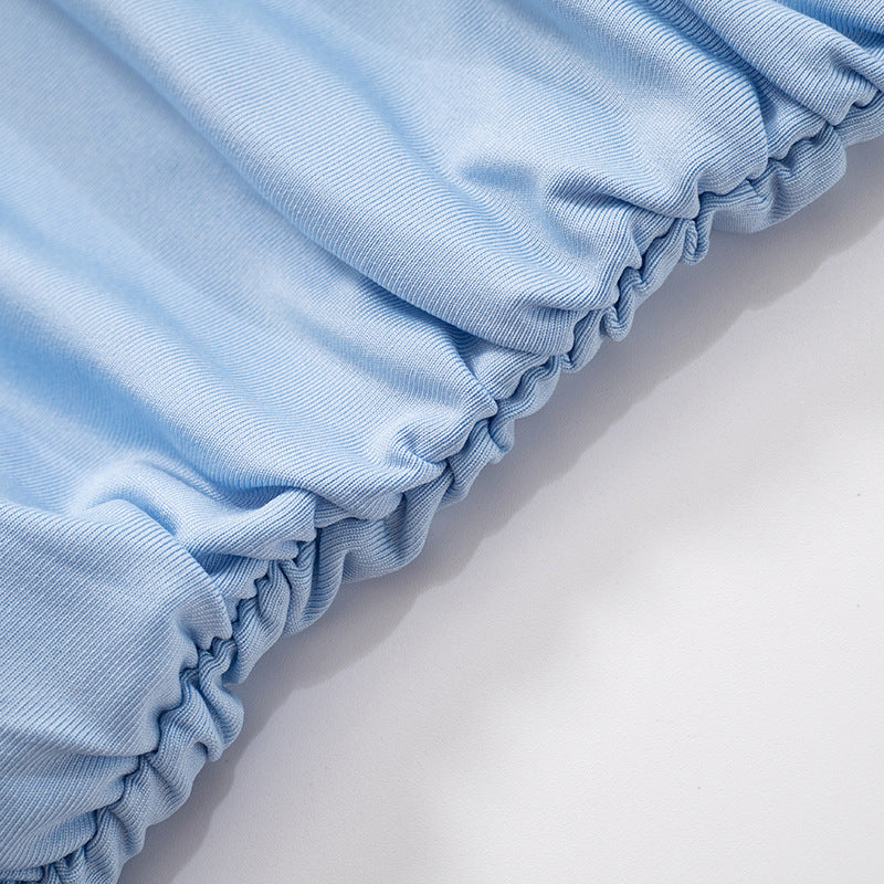 Womens One Shoulder Twisted Mesh Tube Top | noémi