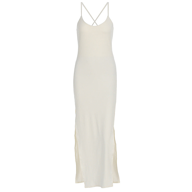 Summer Women’s Sleeveless Split Maxi Dress | French Chic Slim Fit | noémi