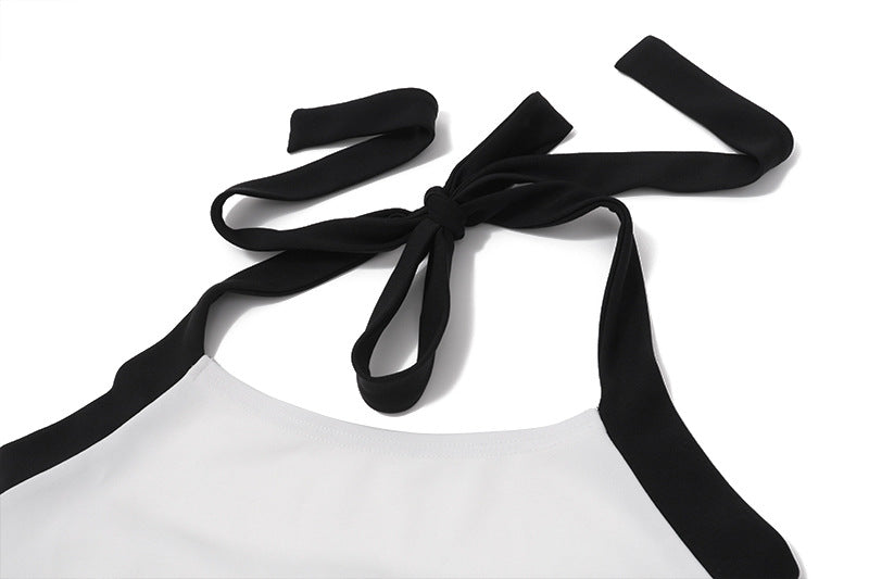 Summer Halter Dress | Slim Fit Color Block Sheath for Women | noémi