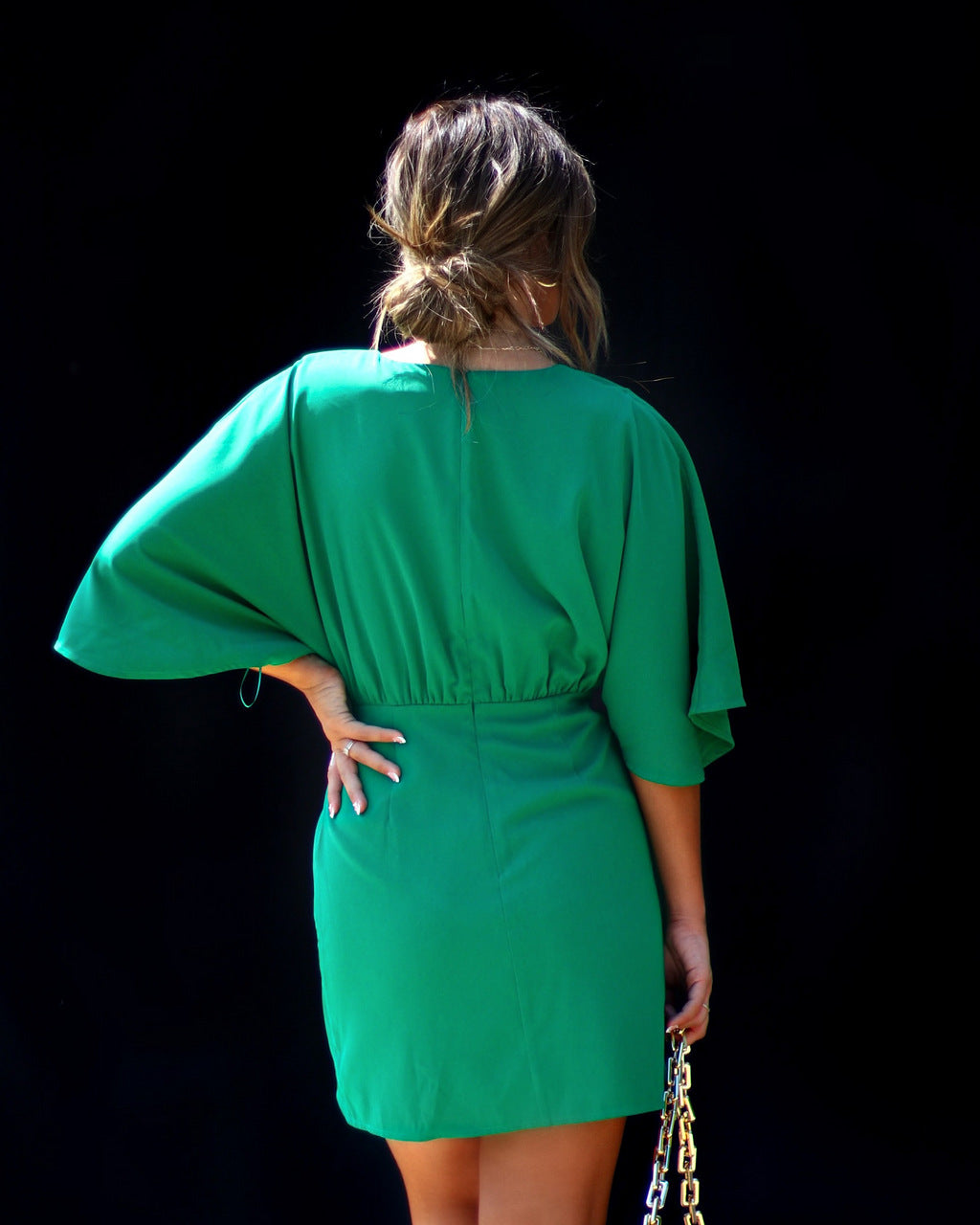 Hem Slim Fit Solid Color Dress | noémi