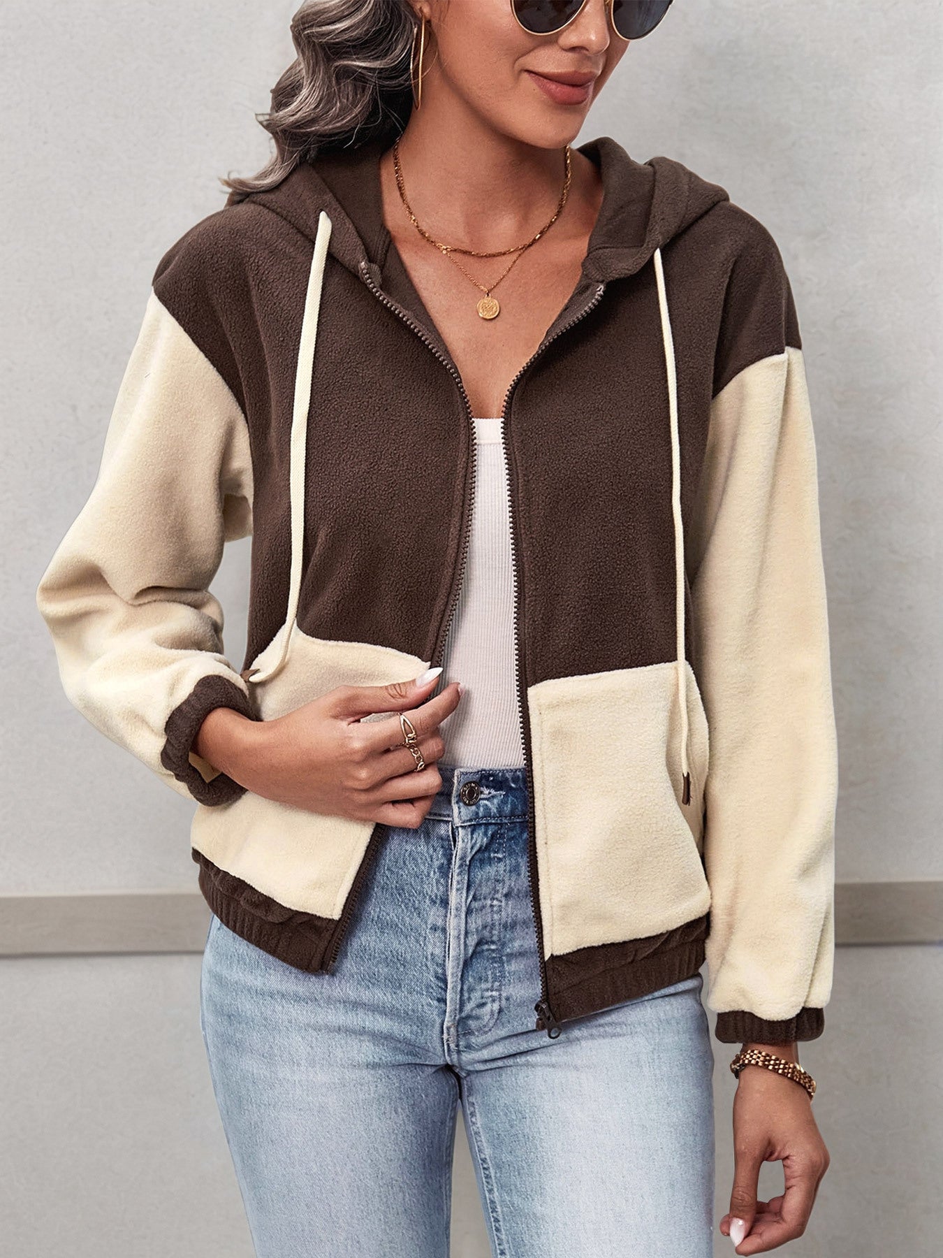 Womens Fleece Hoodie | Soft Zipper Cardigan Jacket | noémi