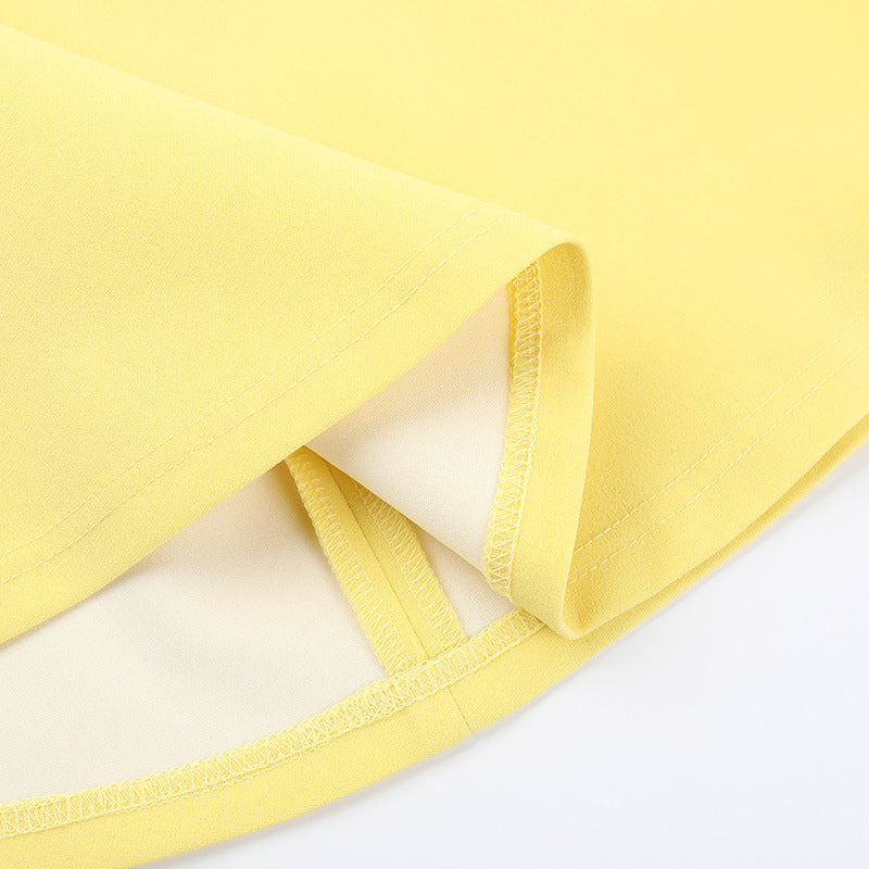 Womens Strapless A Line Mini Dress | Pleated Waist Bow Tie Back | noémi