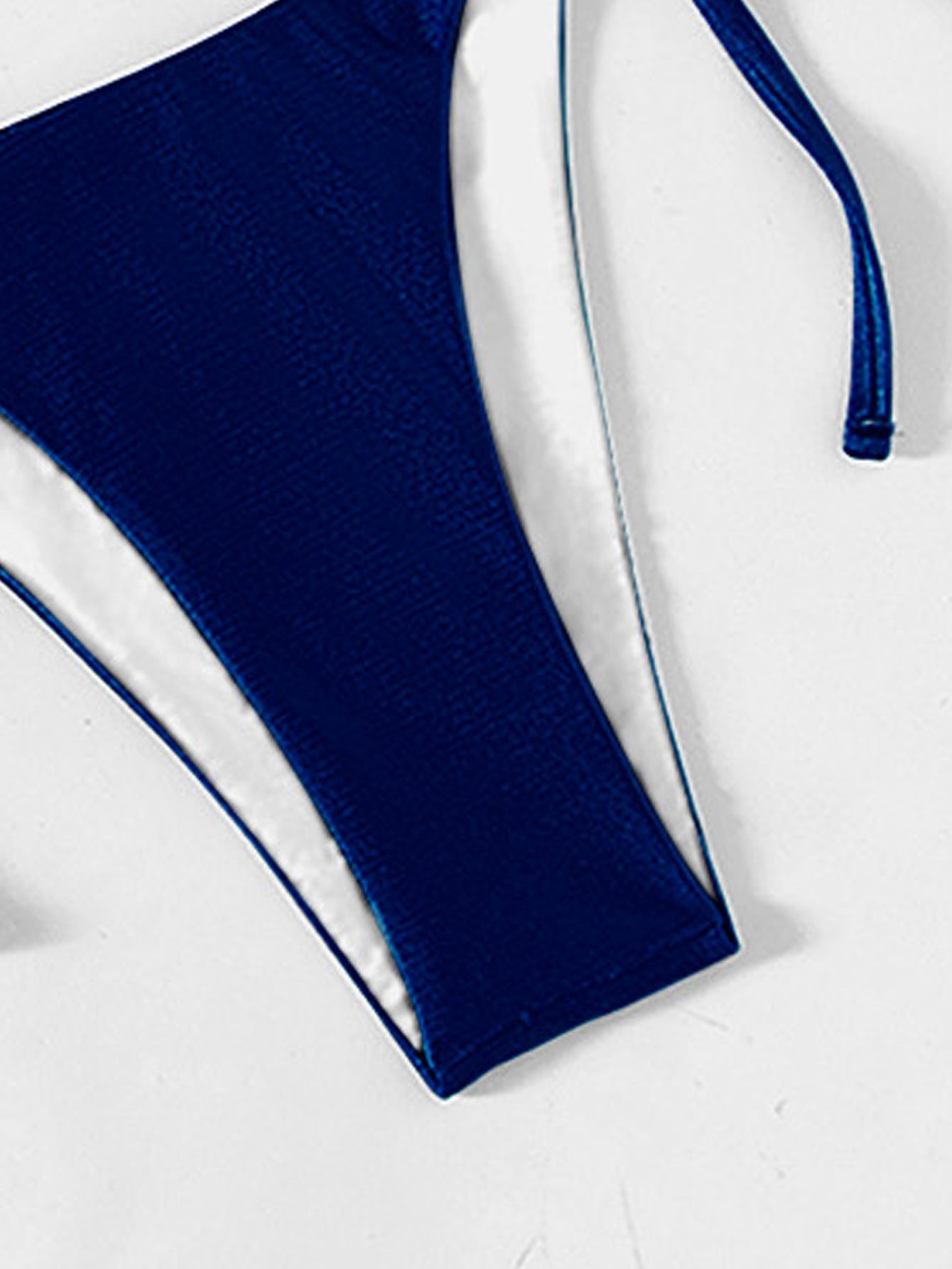 Blue Satin Three Piece Bikini Set | noémi