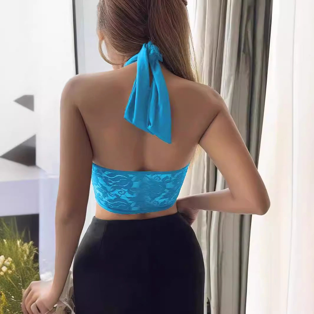 Lace Halter Top | Wrapped Chest Corset with Steel Boning | noémi
